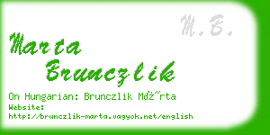 marta brunczlik business card